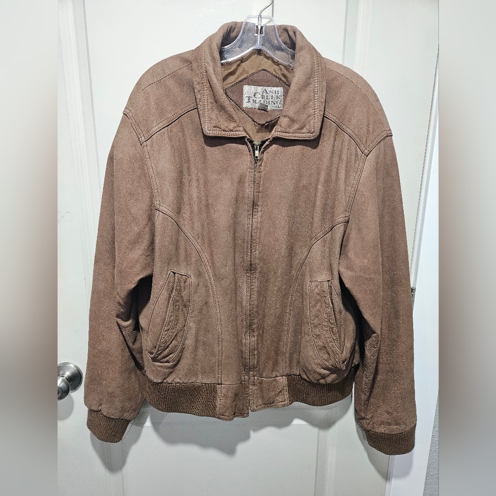 🤎 Ash Creek Trading Men's Tan Leather Jacket